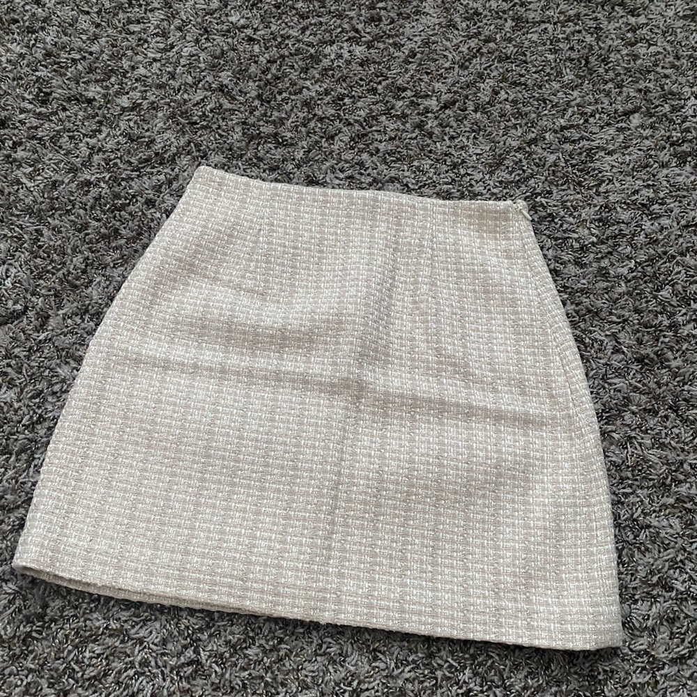 Wilfred by Aritzia Tweed Mini Skirt Baby Pink